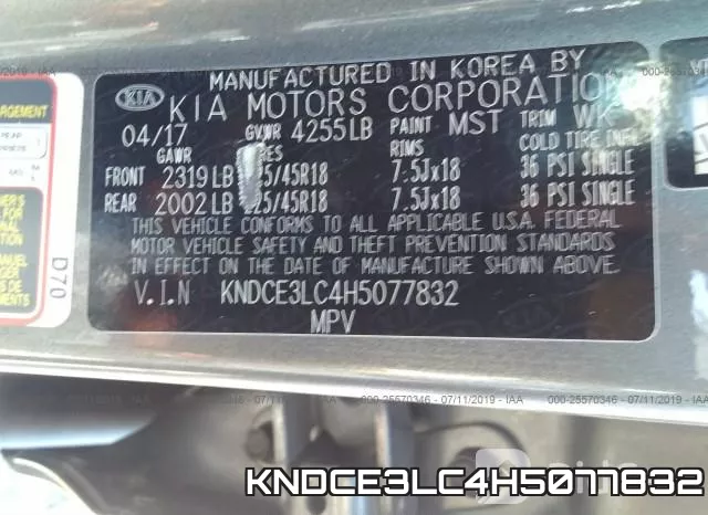 KNDCE3LC4H5077832 фото 10
