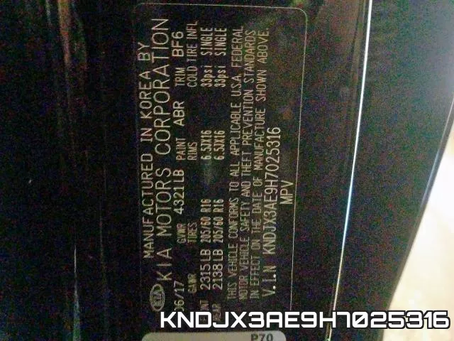 KNDJX3AE9H7025316 фото 2