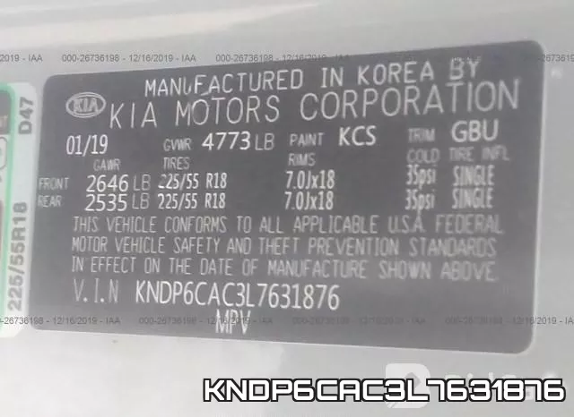 KNDP6CAC3L7631876 фото 10