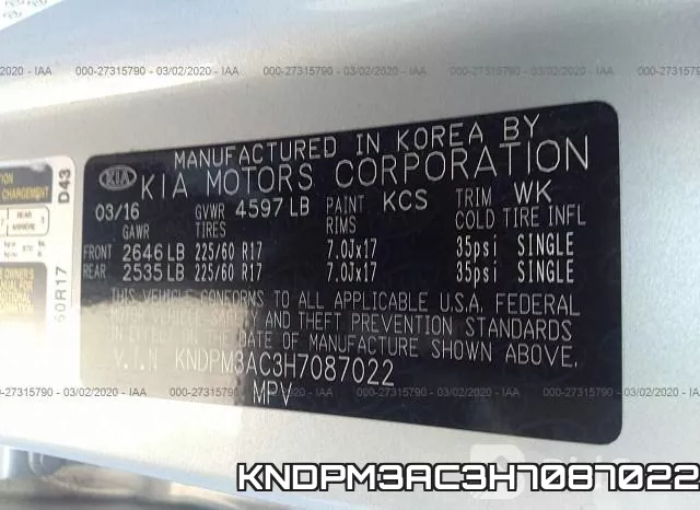KNDPM3AC3H7087022 фото 10