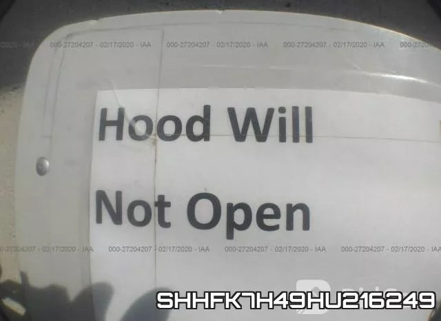 SHHFK7H49HU216249 фото 2