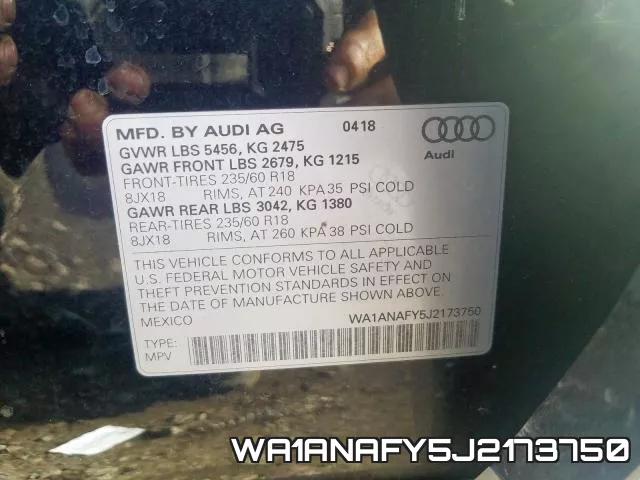 WA1ANAFY5J2173750 фото 2
