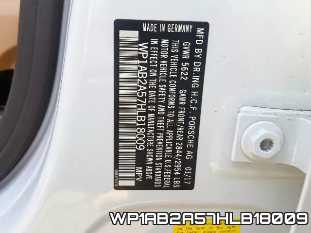 WP1AB2A57HLB18009 фото 2
