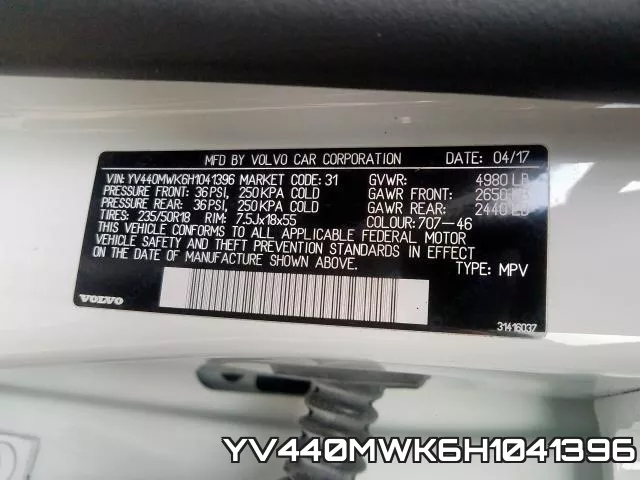 YV440MWK6H1041396 фото 2