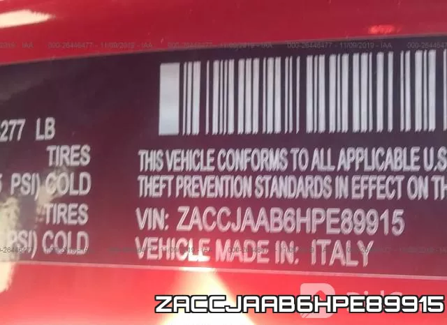 ZACCJAAB6HPE89915 фото 10