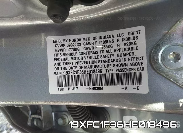 19XFC1F36HE018496 фото 10