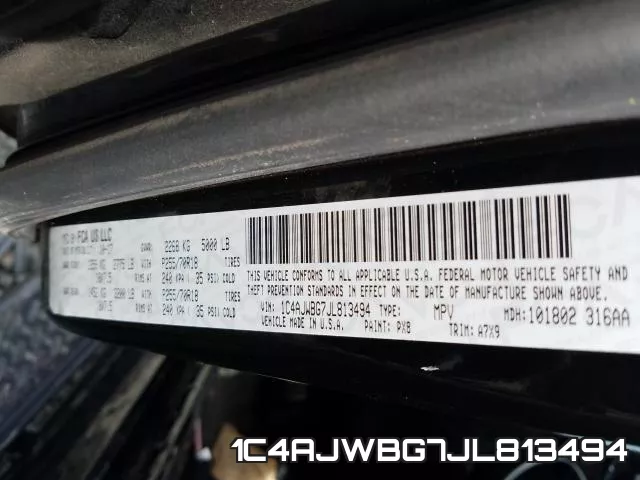 1C4AJWBG7JL813494 фото 2