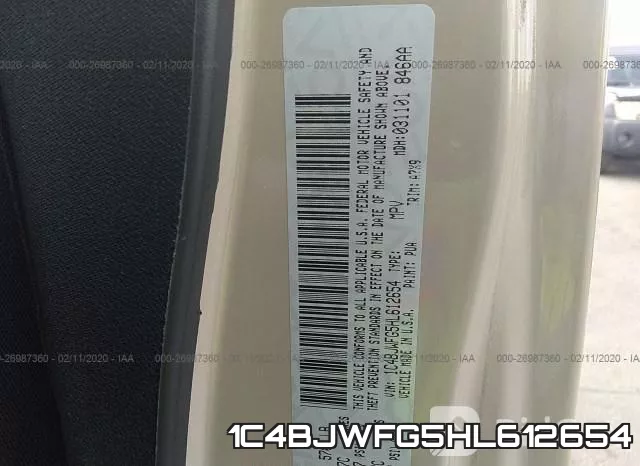 1C4BJWFG5HL612654 фото 10