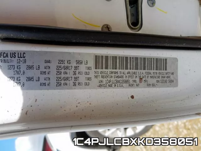 1C4PJLCBXKD358051 фото 2