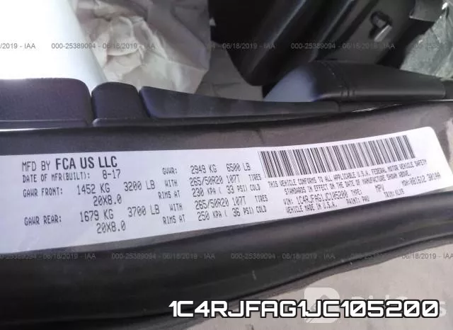1C4RJFAG1JC105200 фото 10