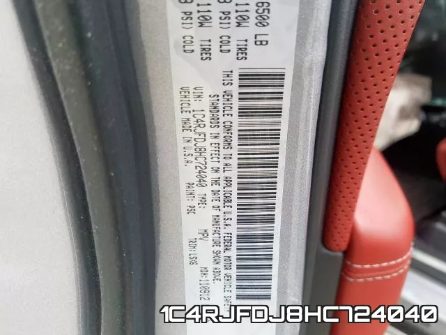 1C4RJFDJ8HC724040 фото 2