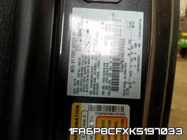 1FA6P8CFXK5197033 фото 2