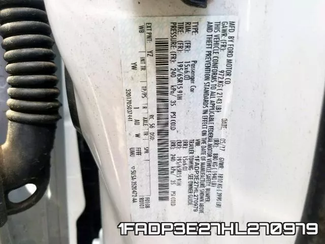 1FADP3E27HL270979 фото 2