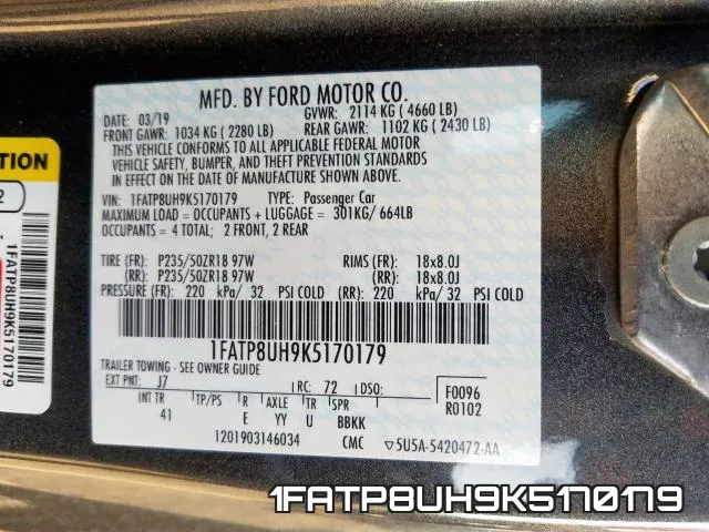 1FATP8UH9K5170179 фото 2