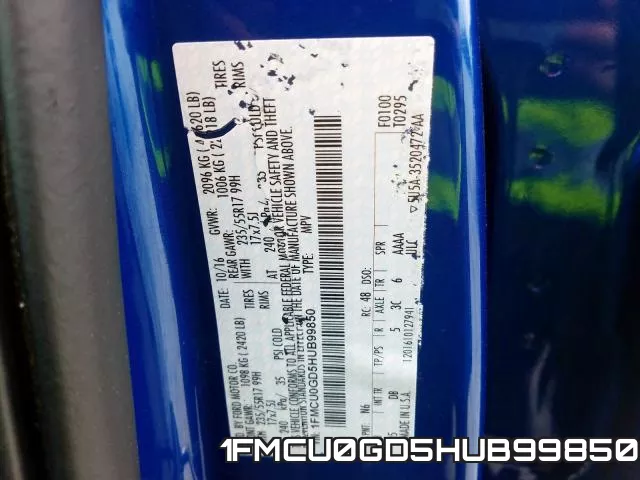 1FMCU0GD5HUB99850 фото 2
