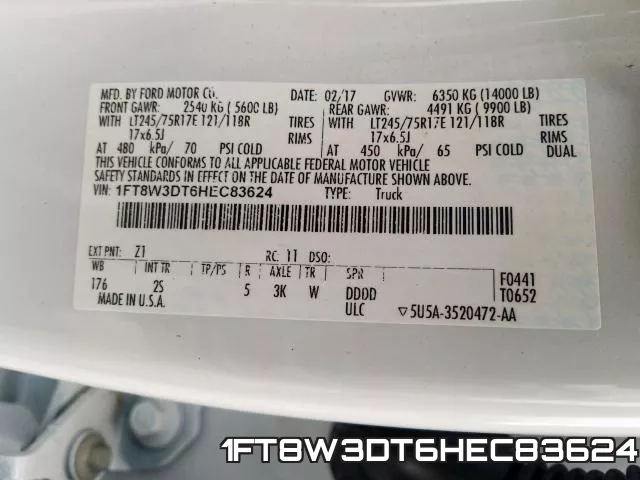 1FT8W3DT6HEC83624 фото 2