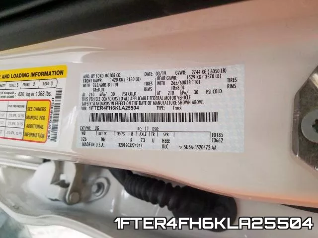 1FTER4FH6KLA25504 фото 2