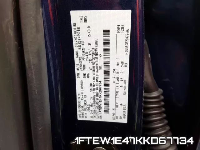 1FTEW1E47KKD67734 фото 2