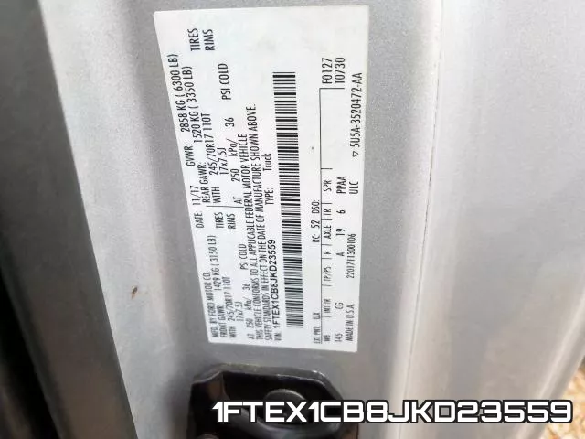 1FTEX1CB8JKD23559 фото 2