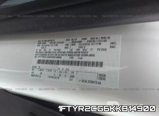 1FTYR2CG6KKB14900 фото 10