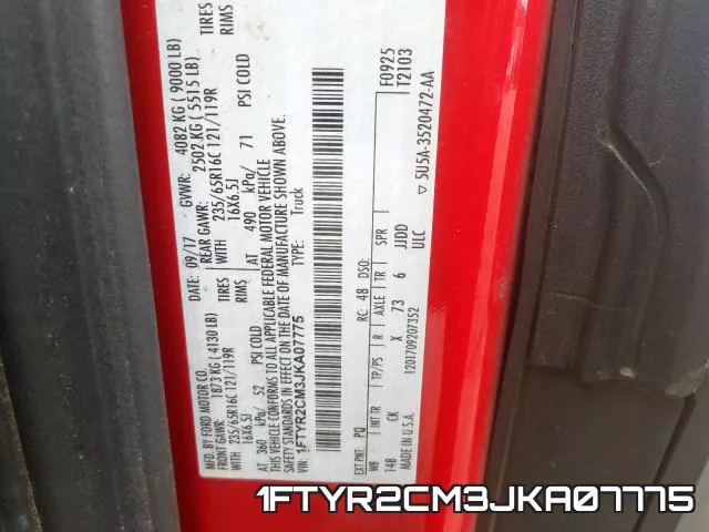 1FTYR2CM3JKA07775 фото 2