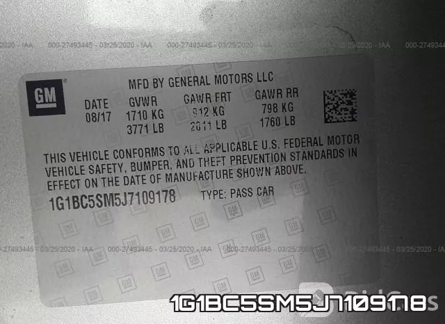 1G1BC5SM5J7109178 фото 10