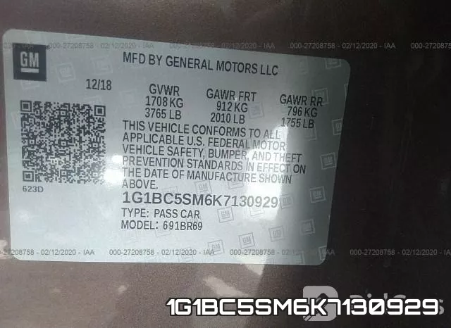 1G1BC5SM6K7130929 фото 10