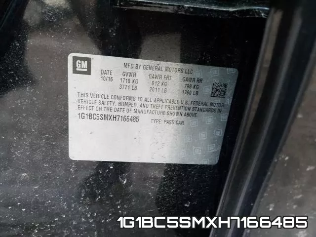 1G1BC5SMXH7166485 фото 2