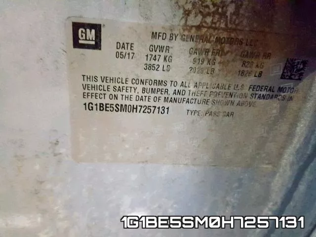 1G1BE5SM0H7257131 фото 2