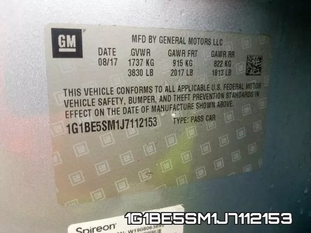 1G1BE5SM1J7112153 фото 2