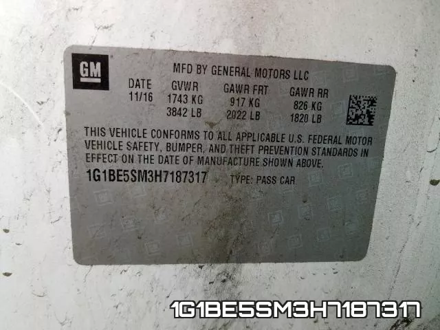 1G1BE5SM3H7187317 фото 2