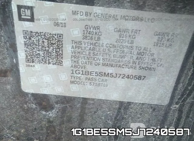 1G1BE5SM5J7240587 фото 10