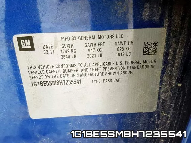 1G1BE5SM8H7235541 фото 2