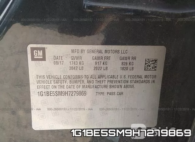 1G1BE5SM9H7279869 фото 10