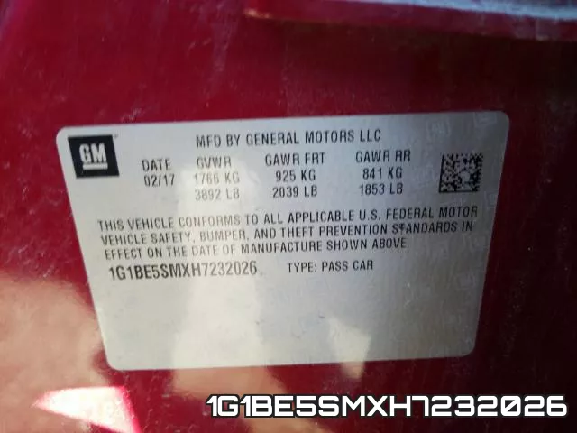 1G1BE5SMXH7232026 фото 2