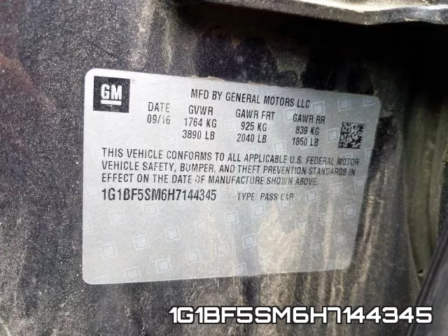 1G1BF5SM6H7144345 фото 2