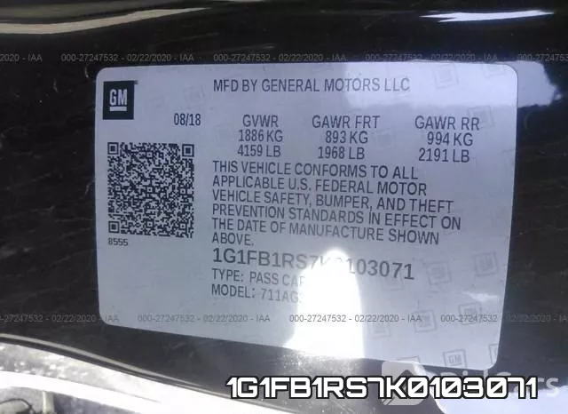 1G1FB1RS7K0103071 фото 10