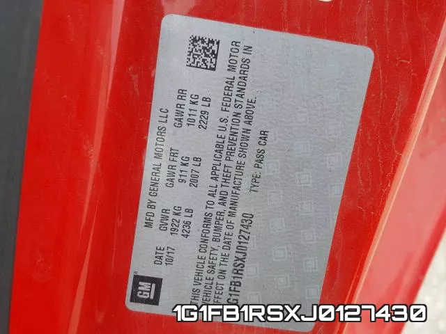 1G1FB1RSXJ0127430 фото 2