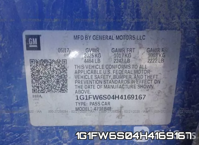 1G1FW6S04H4169167 фото 10