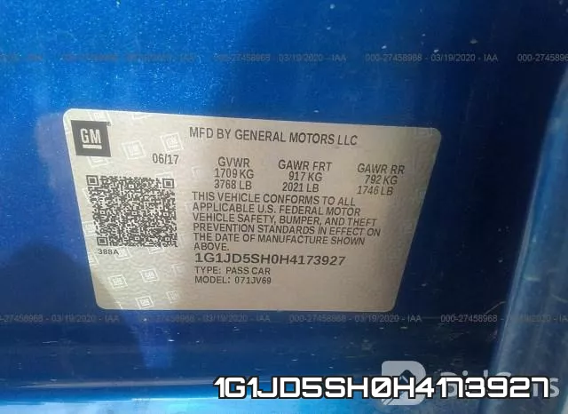 1G1JD5SH0H4173927 фото 10