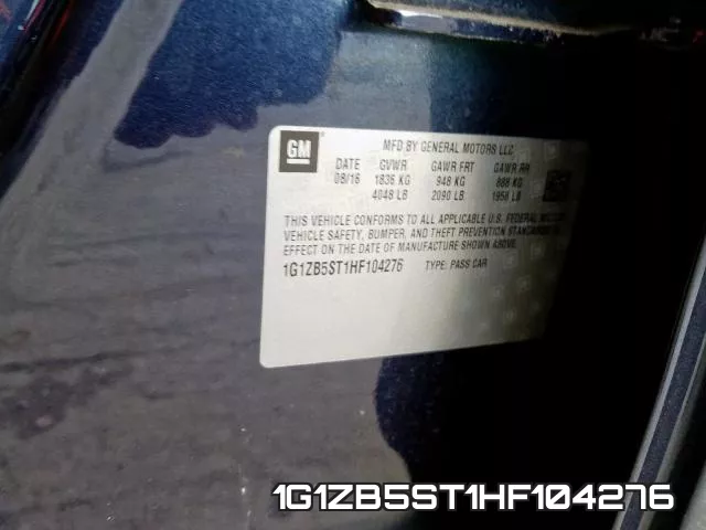 1G1ZB5ST1HF104276 фото 2