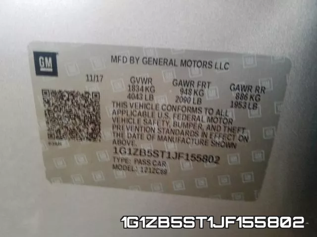 1G1ZB5ST1JF155802 фото 2