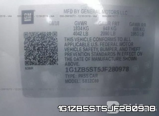 1G1ZB5ST5JF280978 фото 10