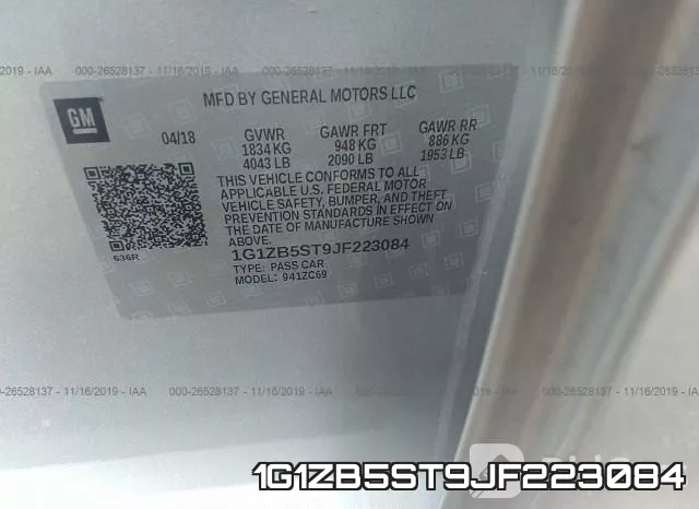 1G1ZB5ST9JF223084 фото 10