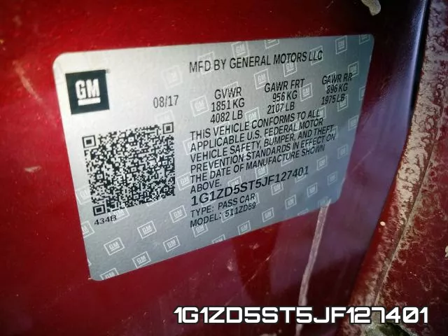 1G1ZD5ST5JF127401 фото 2