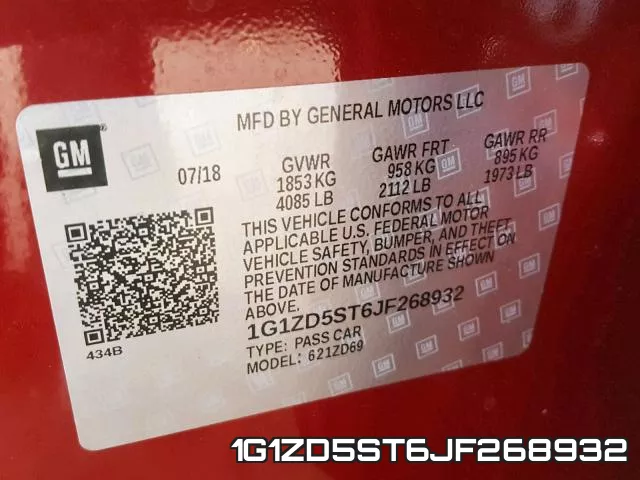 1G1ZD5ST6JF268932 фото 2