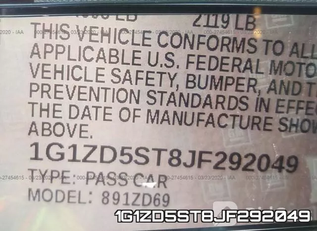 1G1ZD5ST8JF292049 фото 10