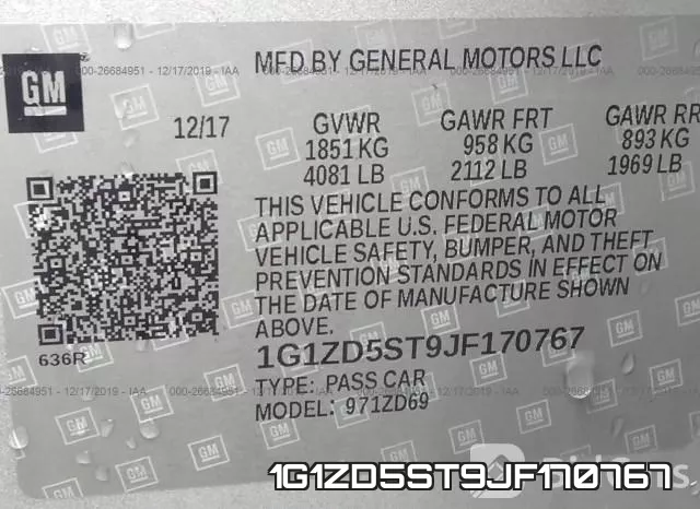 1G1ZD5ST9JF170767 фото 10