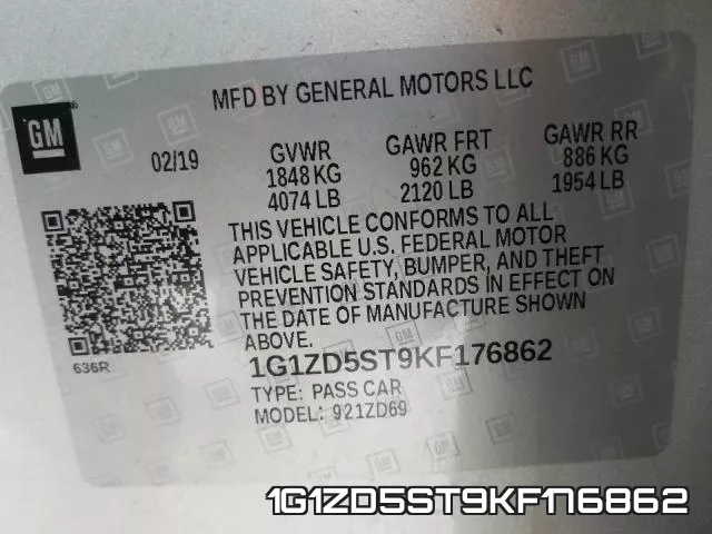 1G1ZD5ST9KF176862 фото 2