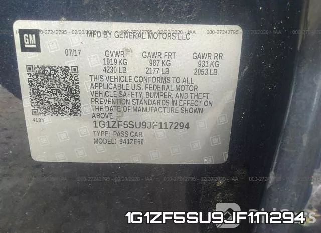 1G1ZF5SU9JF117294 фото 10